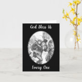 Bob Cratchit Tiny Tim A Christmas Carol Kaart (Gele Bloem)