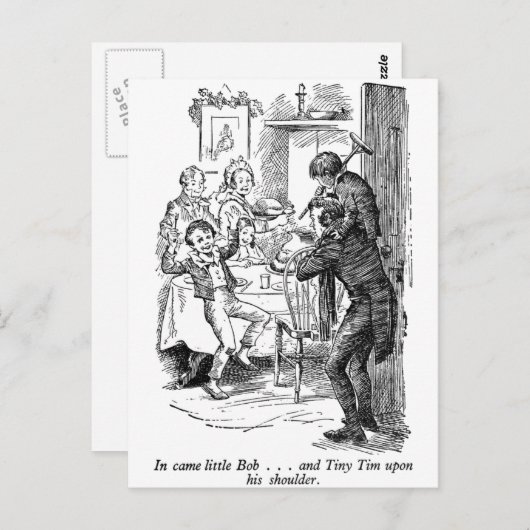 Bob en Tiny Tim (met tekst) Briefkaart (Voorkant / Achterkant)