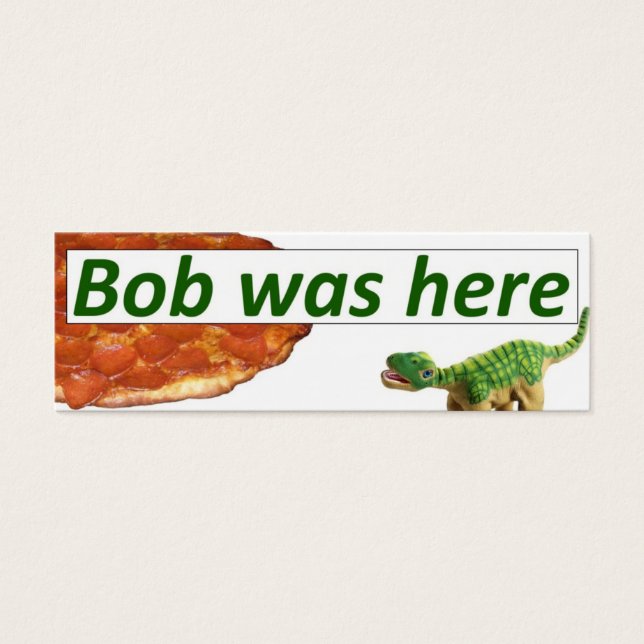 Bob était là - Pizza card (Devant)