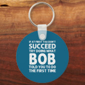 Bob Gift Name D Birthday Funny Christma  Sleutelhanger (Voorkant)