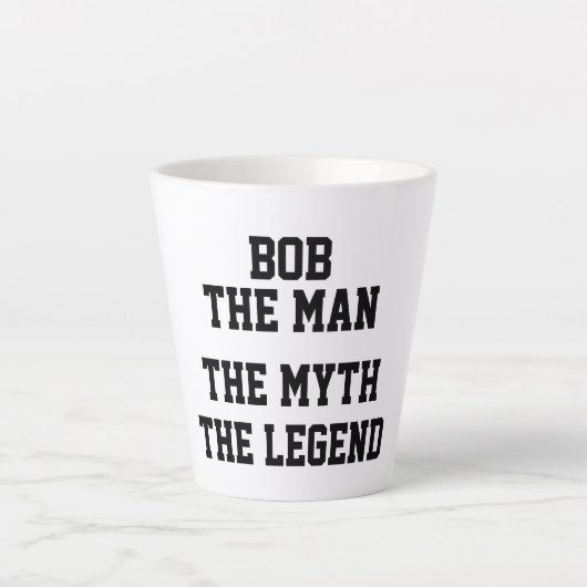 BOB, HET MAN DE MYTH DE LEGEND, grappig Latte Mok (Voorkant)