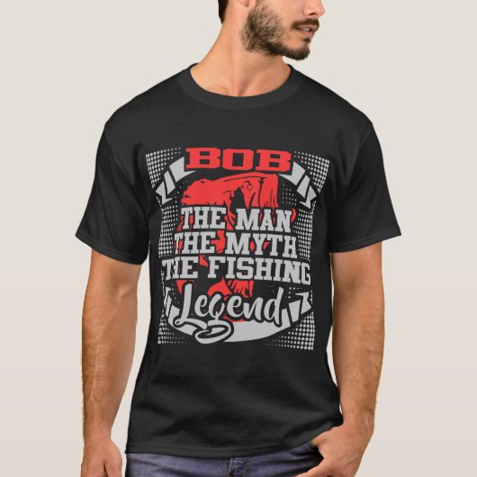 BOB HET MAN DE MYTH DE VISSENDE LEGEND T-SHIRT (Voorkant)