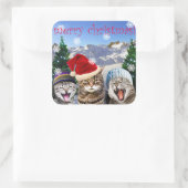"Bob Humbug" Cat Theme Kerst sticker (Tas)