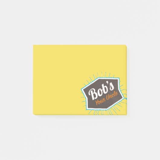 Bob is je oom Funny Man genaamd Bob Post-it® Notes (Voorkant)