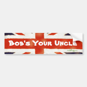Bob is je oom Union Jack Bumpersticker