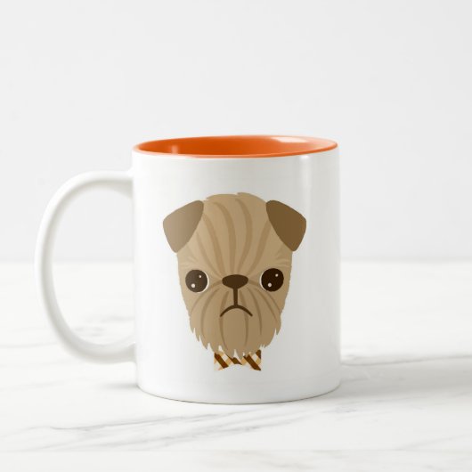 Bob la tasse de griffon de Bruxelles (Gauche)