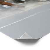 Bob Langrish | Chestnut in de sneeuw Poster (Hoek)