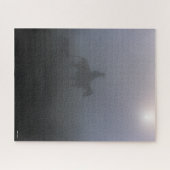 Bob Langrish | Cowboy die in een mist met een hond Legpuzzel (Horizontaal)