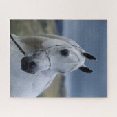 Bob Langrish | Gray Arab Stallion Headshot Legpuzzel (Horizontaal)