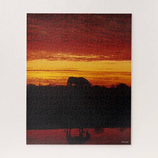 Bob Langrish | Grazing van Arabische paarden op zo Legpuzzel (Verticaal)