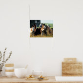 Bob Langrish | Herd van met vogels vastzittende pa Poster (Keuken)