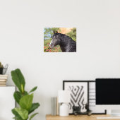 Bob Langrish | Hoofd van de Black Andalucian Stall Poster (Thuiskantoor)