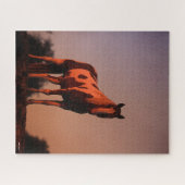Bob Langrish | Paardrijsverf op zonsondergang Legpuzzel (Horizontaal)