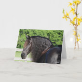 Bob Langrish | Permanent schot voor Friesian Horse Kaart (Gele Bloem)