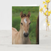 Bob Langrish | Quarter Horse Foal Headshot Kaart (Gele Bloem)