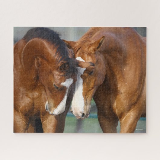 Bob Langrish | Twee koppen van paarden Legpuzzel (Horizontaal)