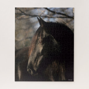 Bob Langrish Zwarte Tennessee Walker Headshot Legpuzzel