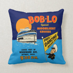 Bob-Lo Special Moonlight Cruise Retro Design Kussen