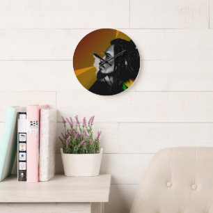 Bob Marley wandklok Grote Klok