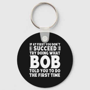 BOB Naam Gepersonaliseerde Verjaardag Leuk Kerstmi Sleutelhanger