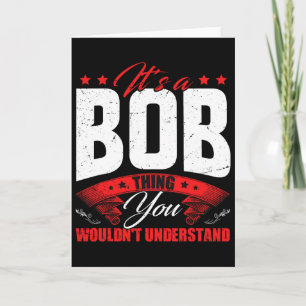 Bob Naam Persoonlijke Verjaardag Leuk Kerstmis  Kaart