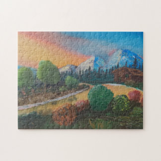 Bob Ross geïnspireerde puzzle Legpuzzel