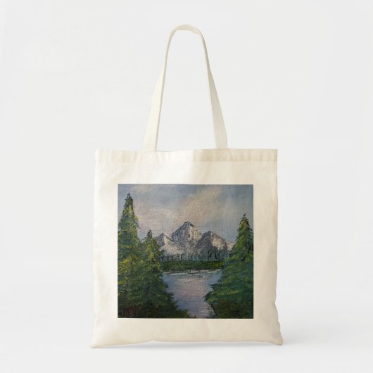 Bob Ross Style Painting #2 Tote Bag (Voorkant)