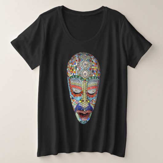 Bob, waarom het Long Face? Mozaïekmasker Grote Maat T-shirt (Design voorkant)
