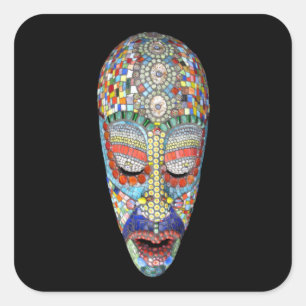 Bob, waarom het Long Face? Mozaïekmasker Vierkante Sticker