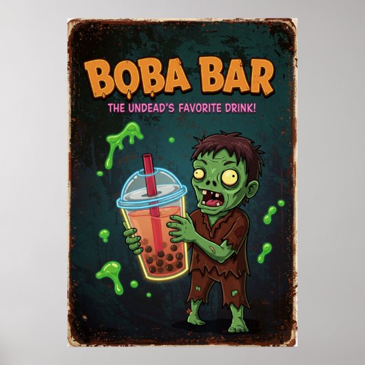 Boba Bar – The Undead’s Favorite Drink! Poster (Devant)