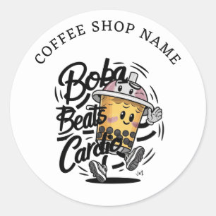 Boba Beats Cardio grappig Merknaam sticker
