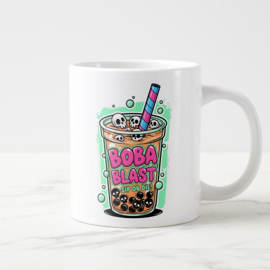 Boba Blast – Sip or Die! Jumbo Specialty Mug Extra Grote Beker (Rechts)