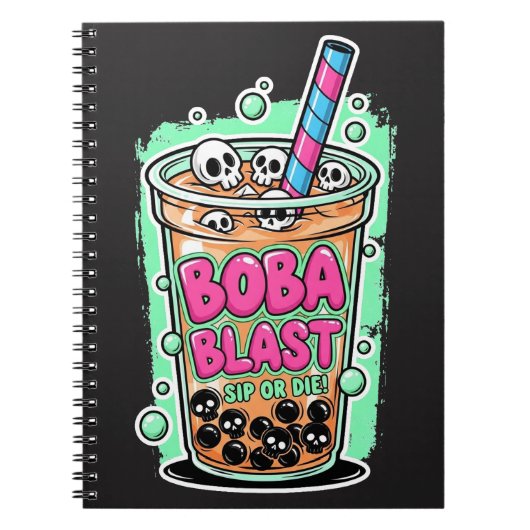 Boba Blast – Sip or Die!  Notitieboek (Voorkant)