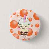 Boba Bubble Milk Tea Button (Voorkant)