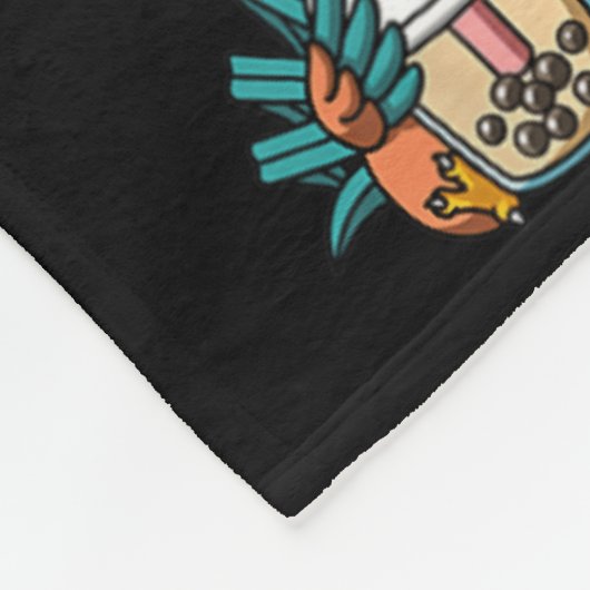 Boba Bubble Milk Tea Chinese Zodiacs Animal Lunar Fleece Deken (Hoek)