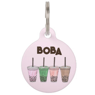 Boba Bubble Tapioca Pearl Milk Tea Drink Foodie Huisdierpenning