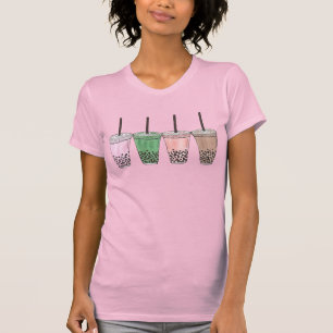 Boba Bubble Tapioca Pearl Milk Tea Drink Foodie T-shirt