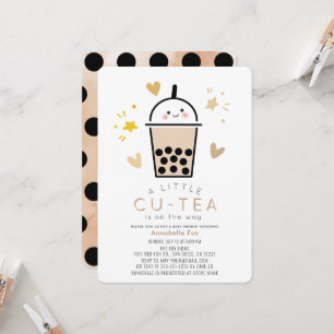 Boba Bubble Tea Geslacht-Neutrale Baby Shower Kaart