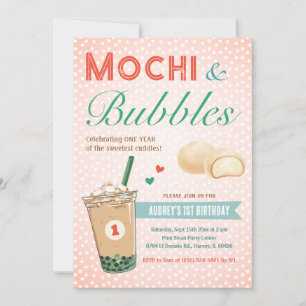 Boba Bubble Tea Ice Cream Eerste Kids Verjaardag K Kaart