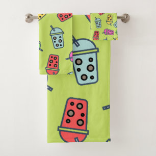 Boba Bubble Tea Motif
