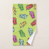Boba Bubble Tea Motif (Serviette à main)