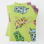 Boba Bubble Tea Pattern Inpakpapier Vel (In situ)