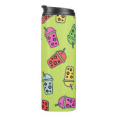 Boba Bubble Tea Pattern Thermosbeker (Geroteerd rechts)