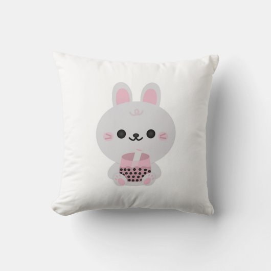 Boba Bunny Pink Kussen (Voorkant)