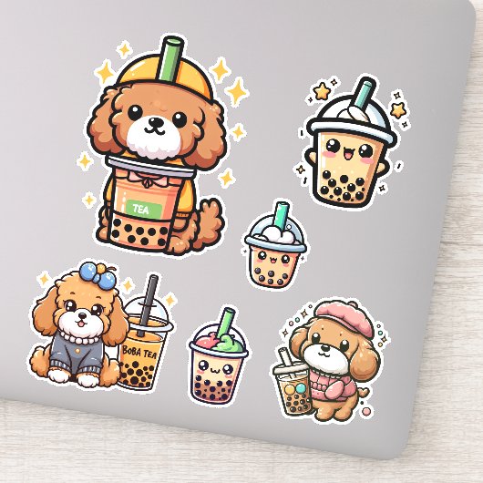 Boba Cavoodle Sticker (Detail)