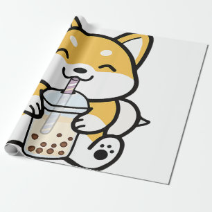 Boba Corgi, Corgi Boba, Boba Shiba, Shiba, Corgi Cadeaupapier