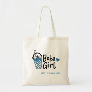Boba Girl Bubble Tea Lover - Gepersonaliseerd Tote Bag