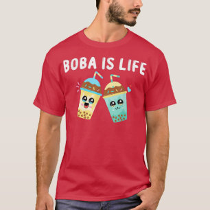 Boba is het leven Funny Kawaii Bubble Milk Bubble T-shirt