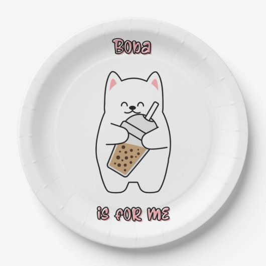 Boba is voor mij papieren bordje (Voorkant)