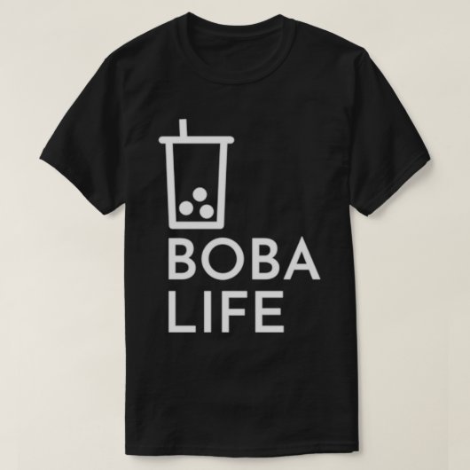 Boba Life Bubble Tea Design T-shirt (Design voorkant)
